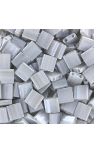 Miyuki tila 5x5mm beads - Silver grey ceylon TL-526